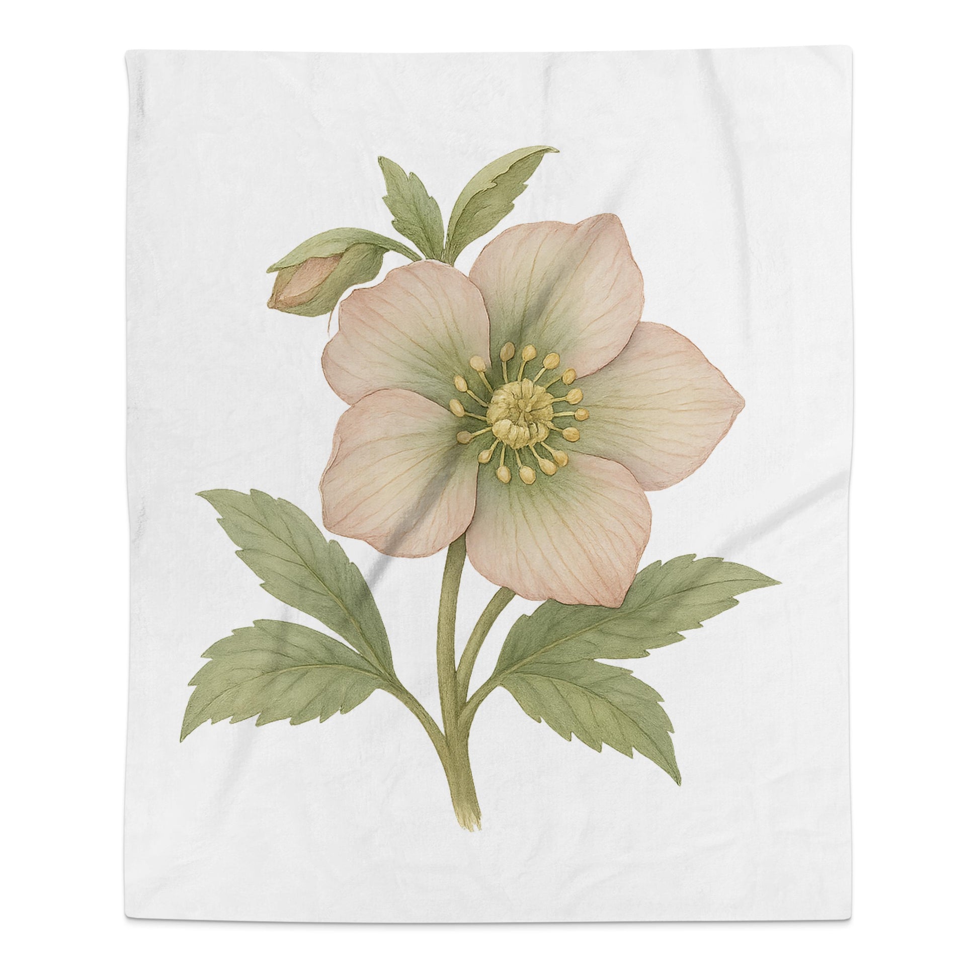 Vintage Flower Illustration Print Blanket product