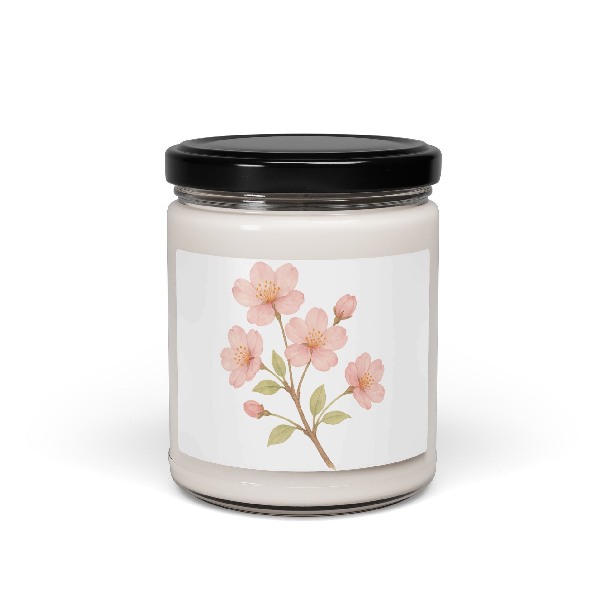 Floral Scented Jar Candle with Cherry Blossom Design product