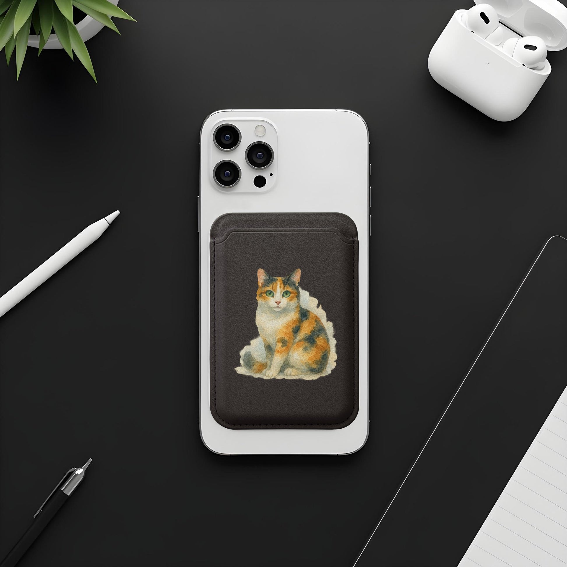 Cute Calico Cat Design Cell Phone Wallet product