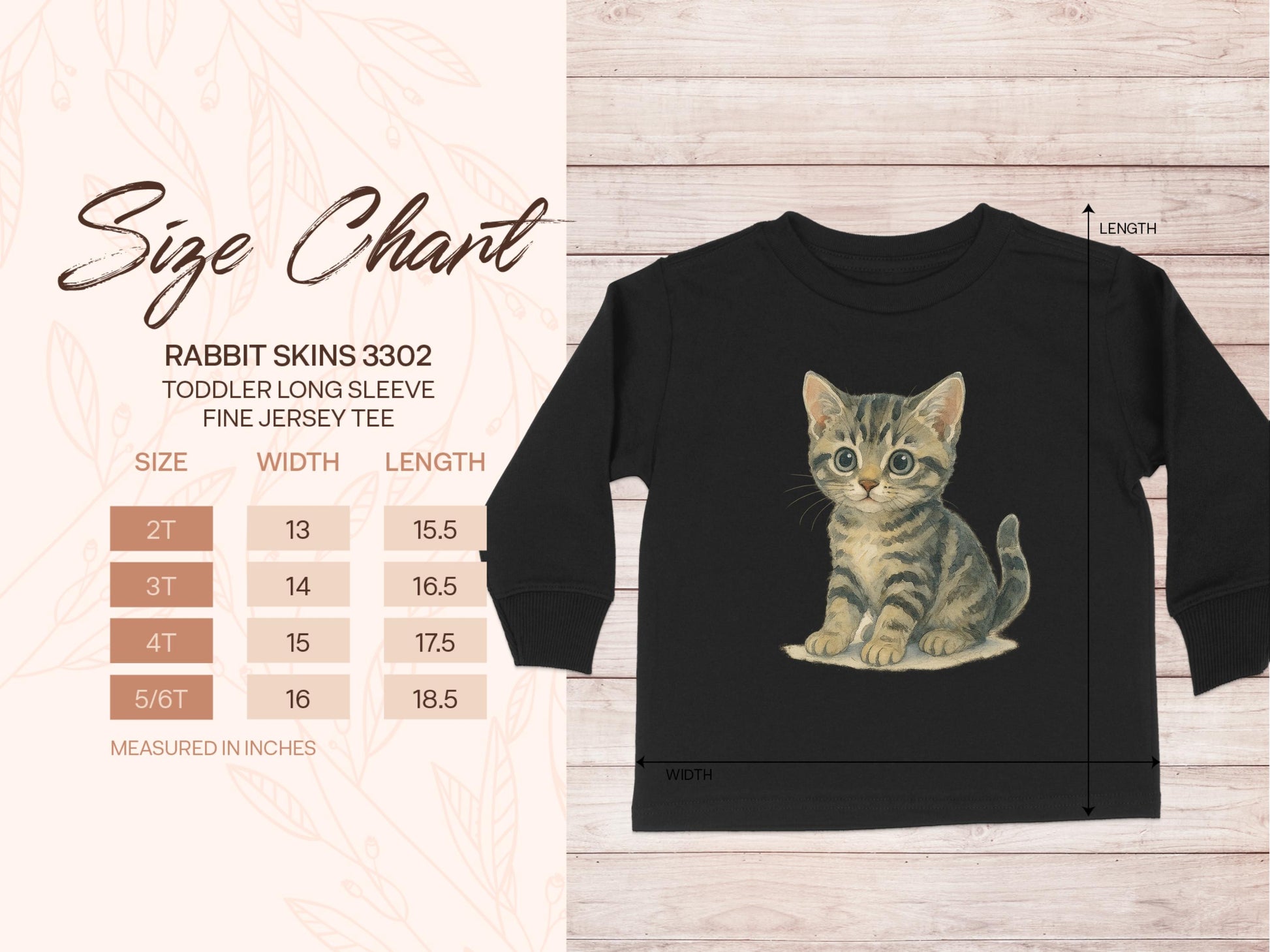 Cute Kitten Toddler Long Sleeve Fine Jersey Tee product