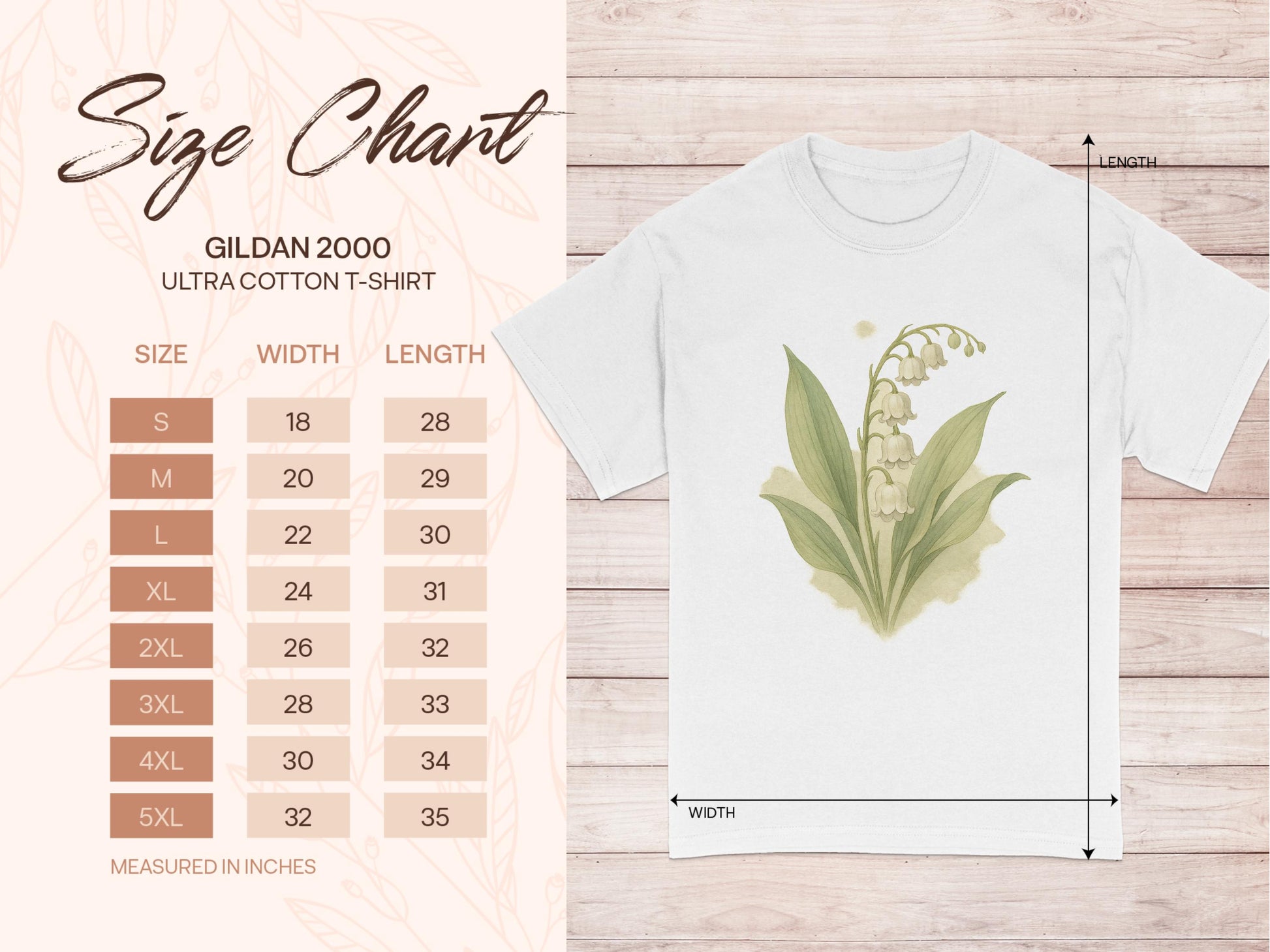 Vintage Lily of the Valley Graphic Tee Shirt product