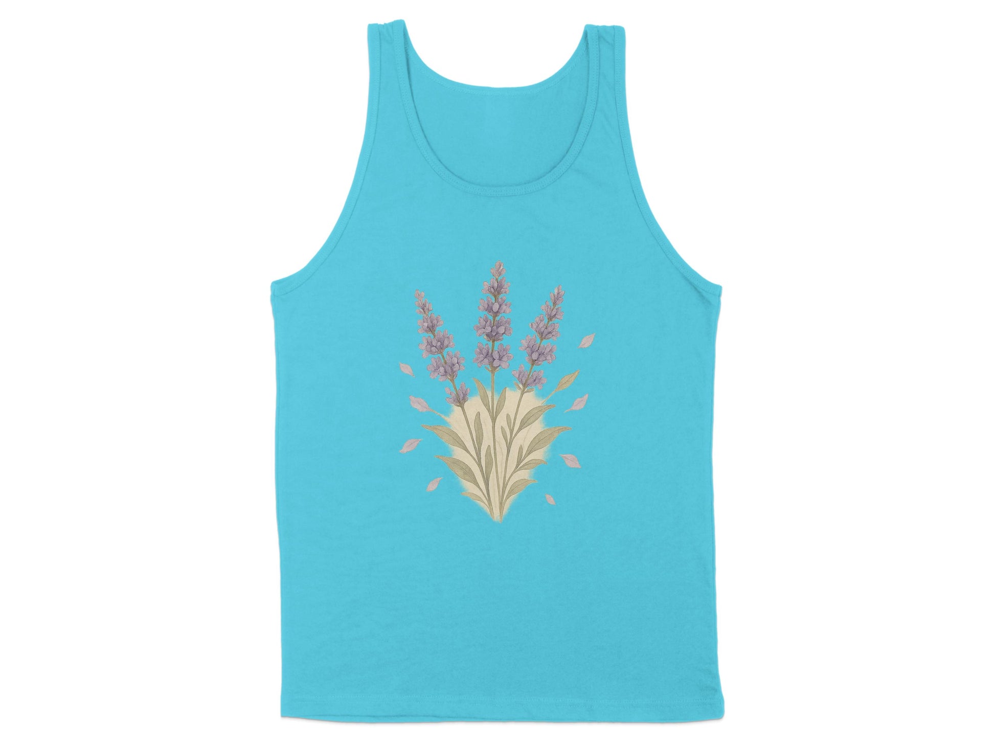 Floral Design on Blue Background Tank Top product