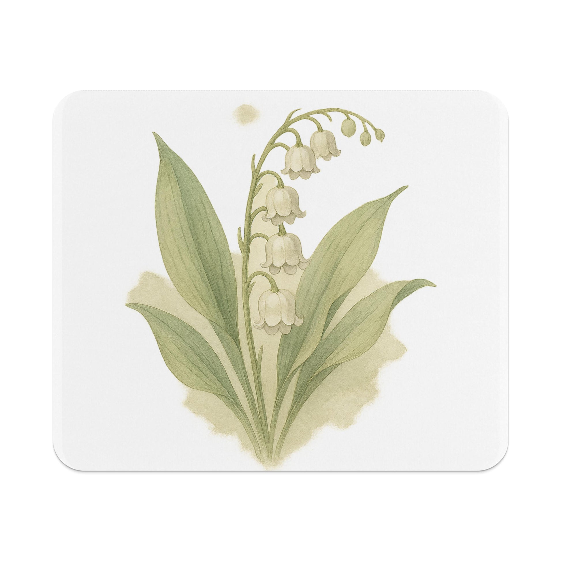 Elegant Floral Lily of the Valley Design Mouse Pad product