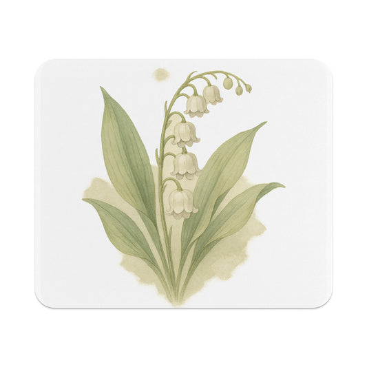 Elegant Floral Lily of the Valley Design Mouse Pad product