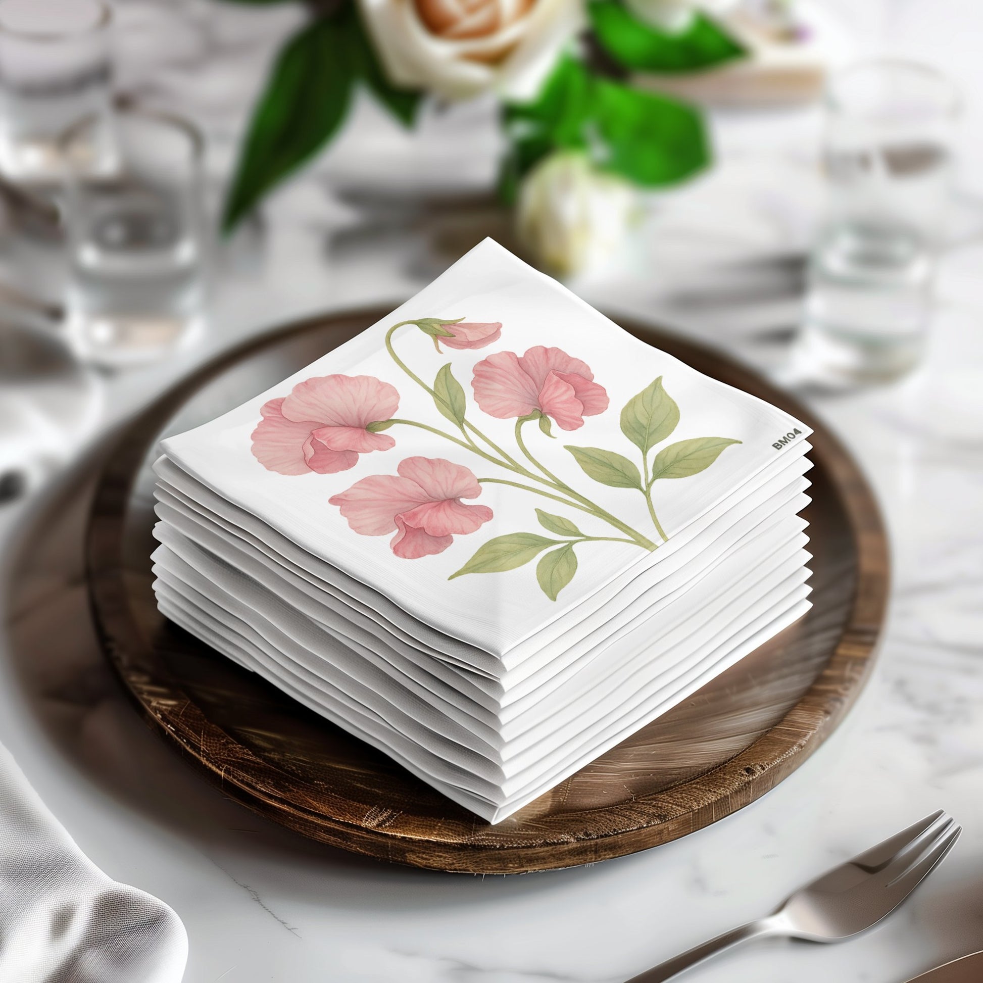 Floral Pink Blossom Design Decorative Napkins product