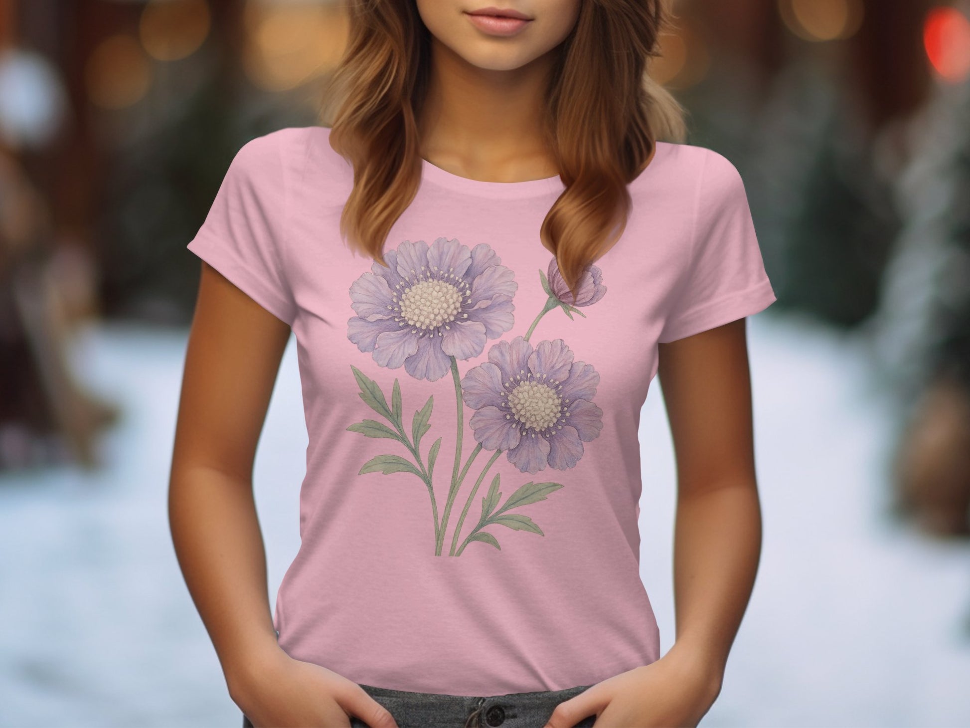 Beautiful Floral Tee with Butterfly Design product type