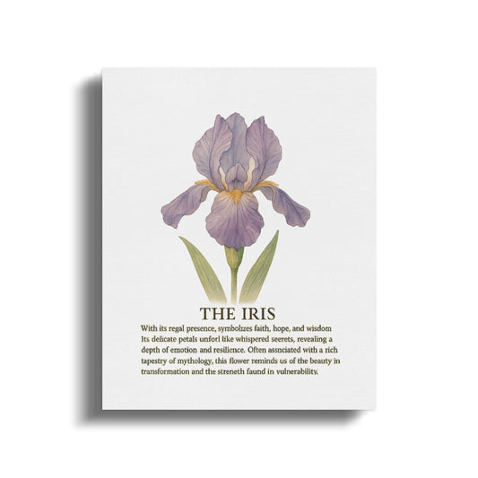 Artistic Iris Illustration with Inspirational Text product type