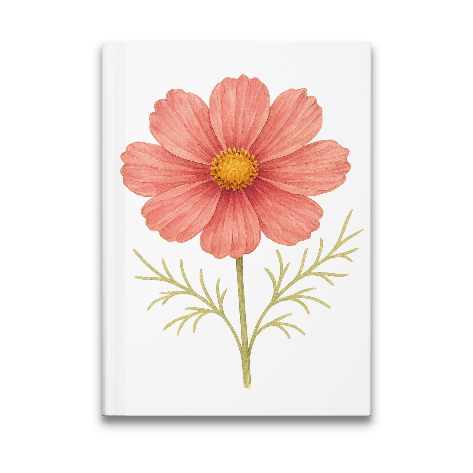 Elegant Floral Design on White Bound Journal product