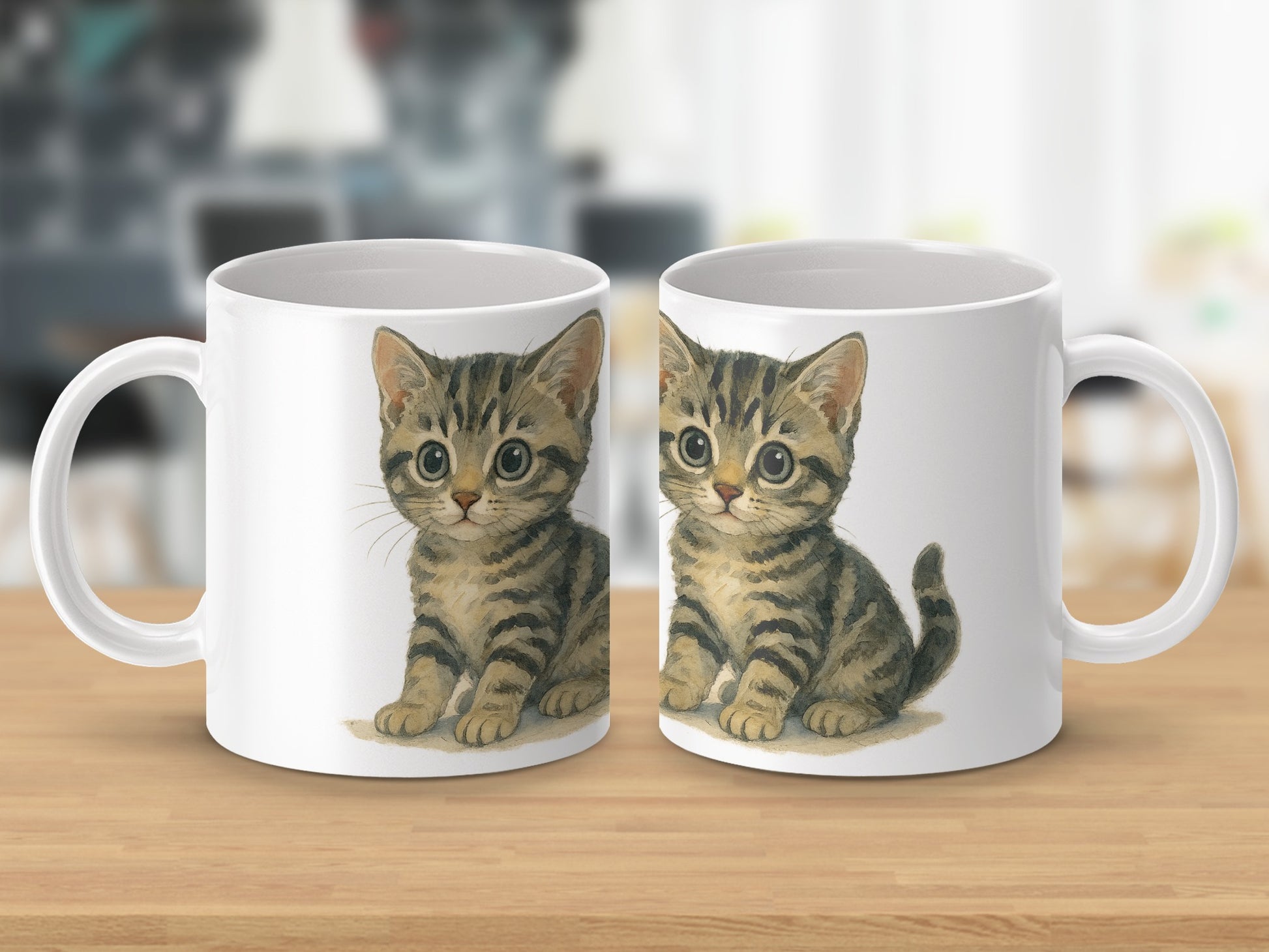 Cute Tabby Kittens Design Coffee Mug Ideal Gift product