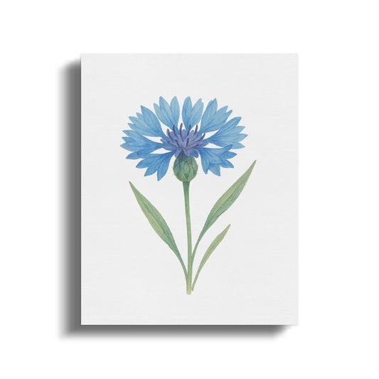 Botanical Blue Flower Art Print Modern Decor product type
