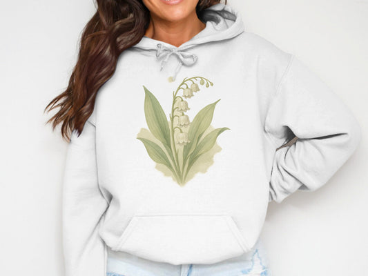Lily of the Valley Flower Design Hoodie product type