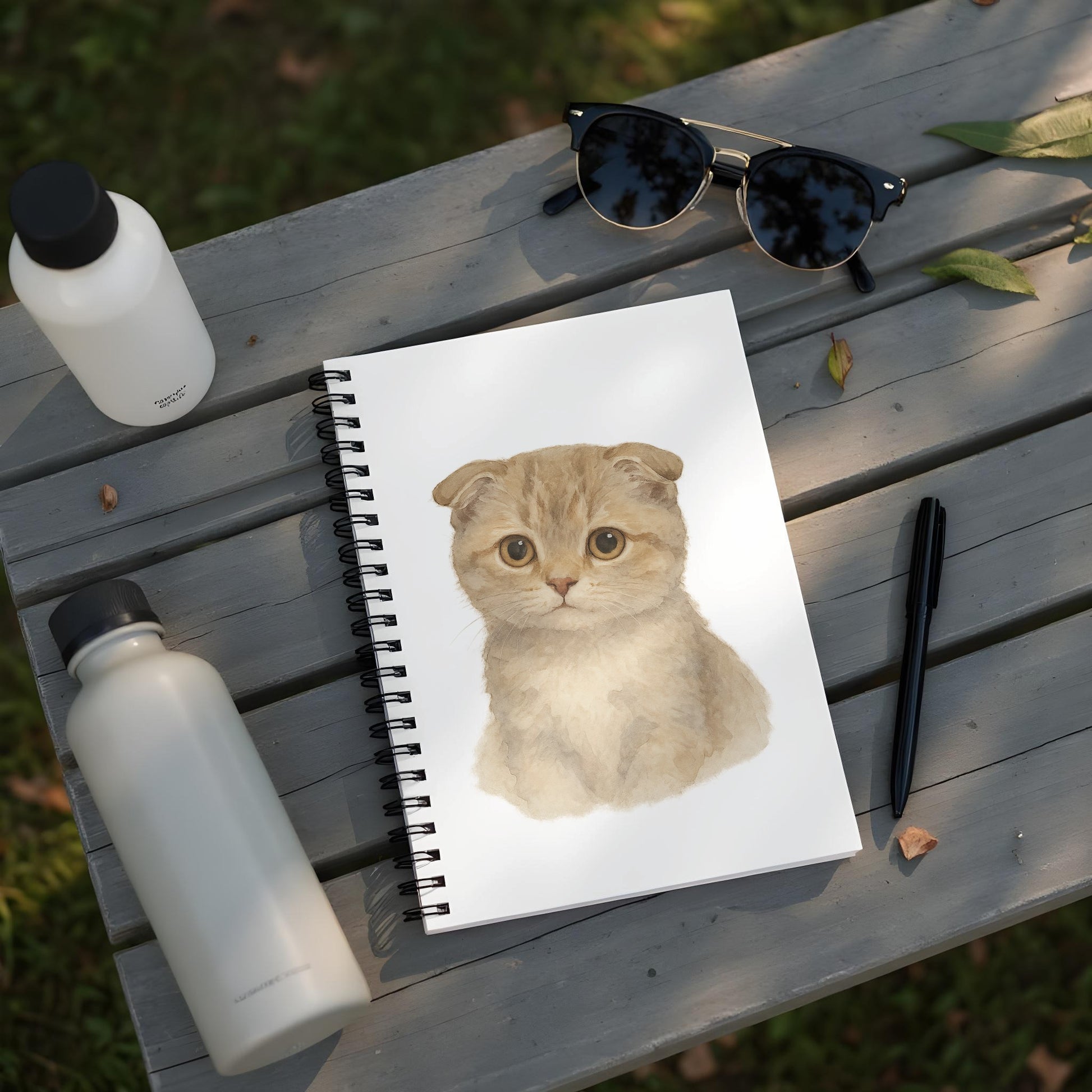 Cute Scottish Fold Kitten Spiral Notebook Product type