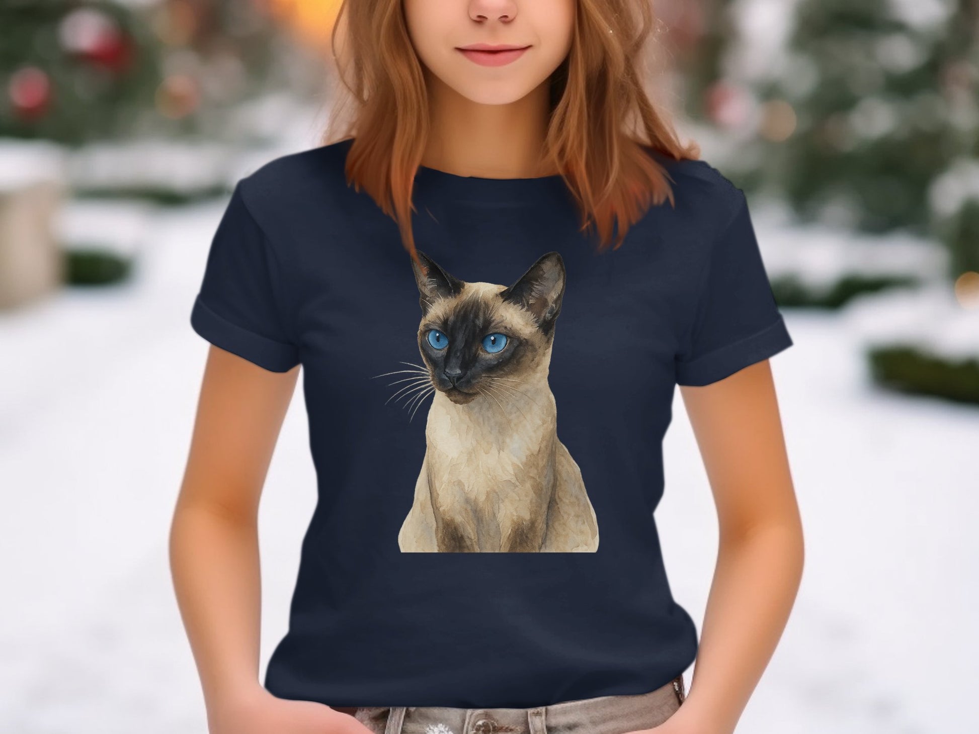 Siamese Cat Graphic T-Shirt Women's Casual Wear product