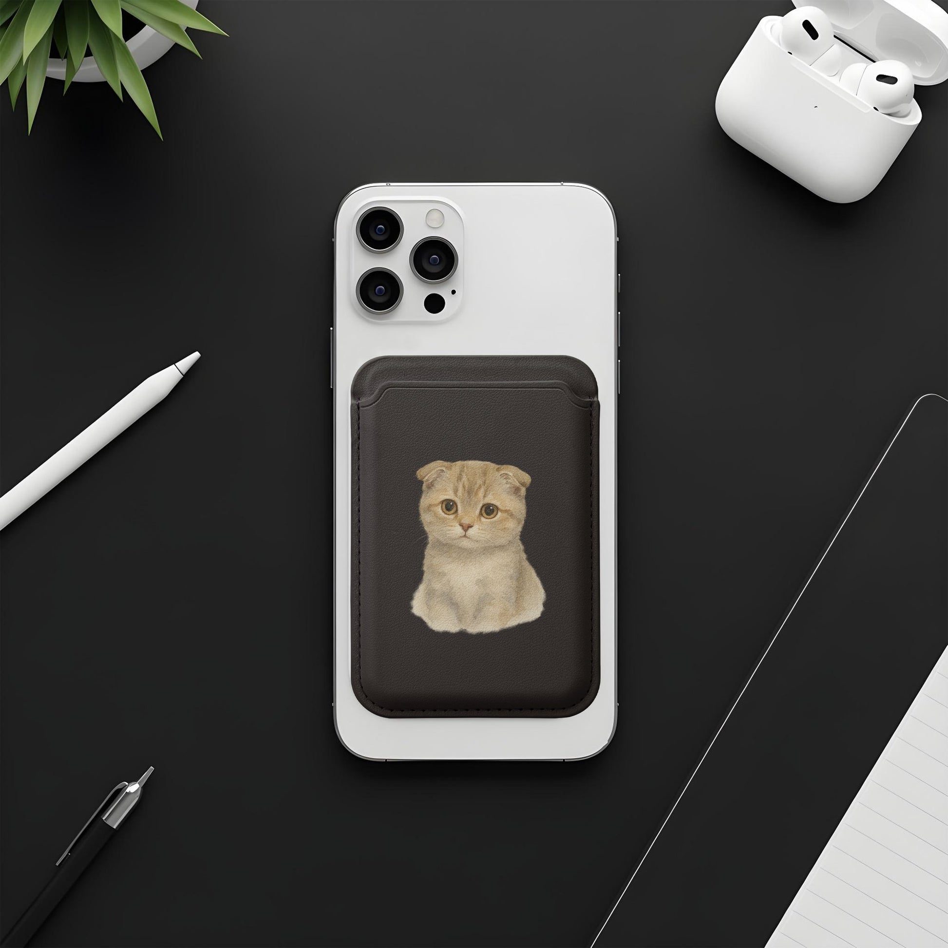 Adorable Kitten Design Phone Wallet Card Holder product