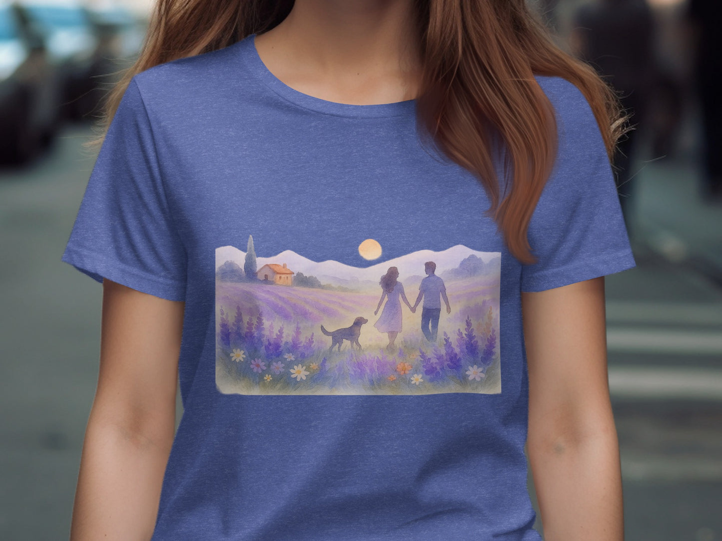 Beautiful Sunset Lavender Fields T-shirt product