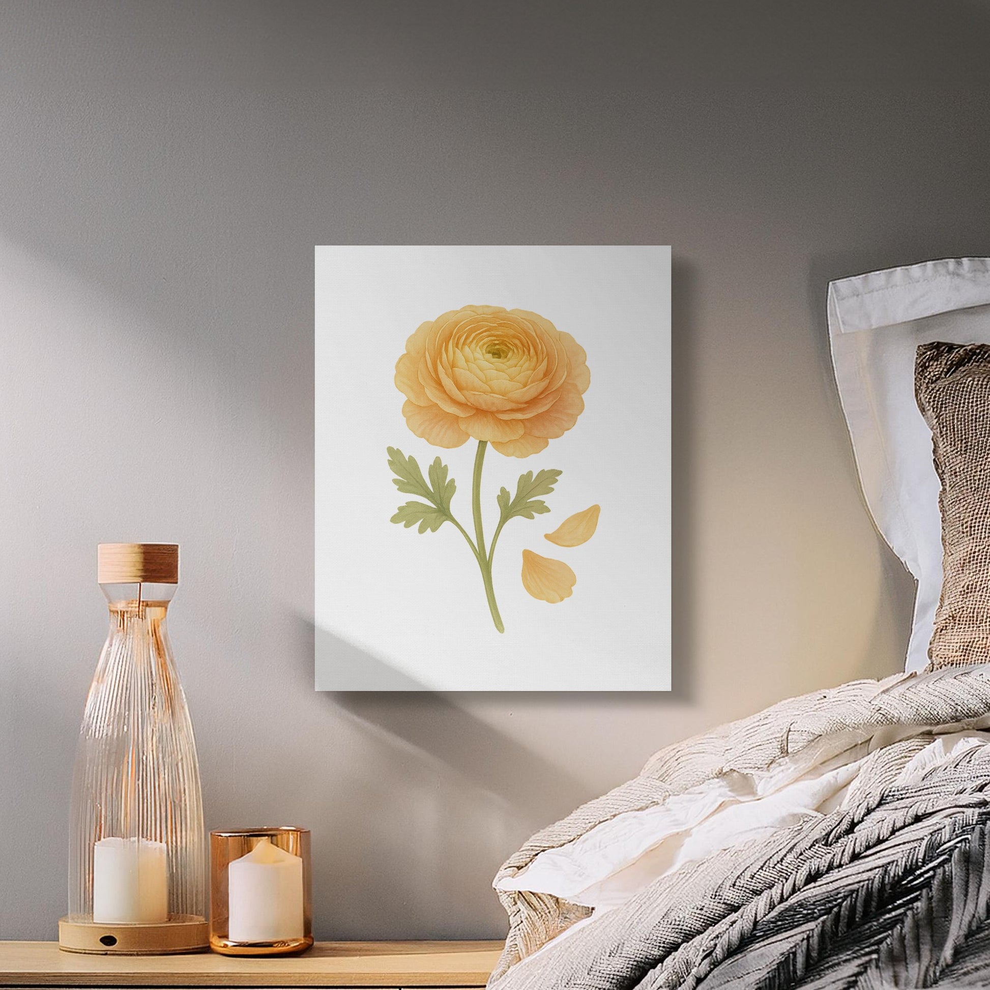 Bright Yellow Flower Wall Art for Bedroom product type