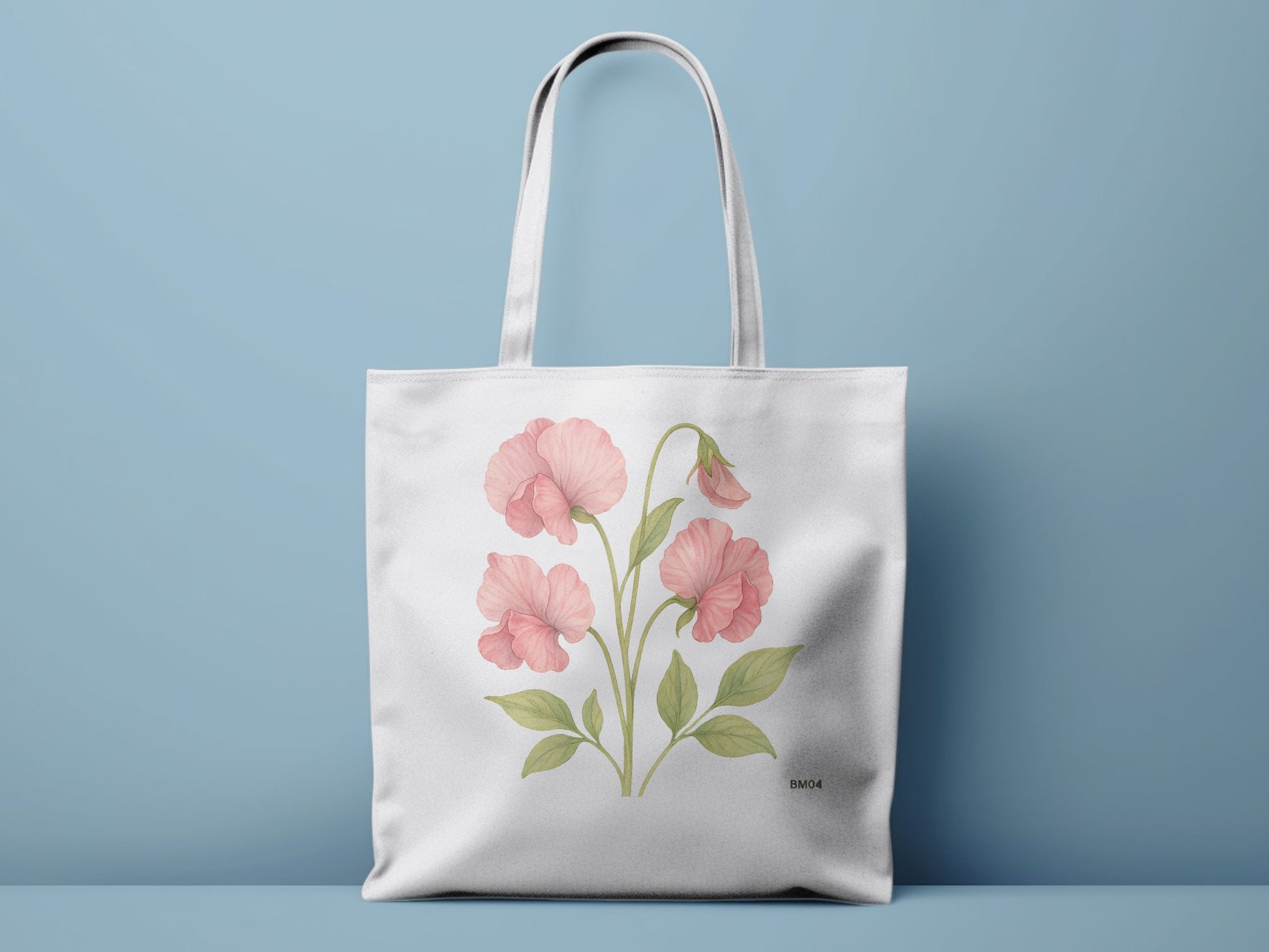 Floral Sweet Pea Design Eco-Friendly Bag product type