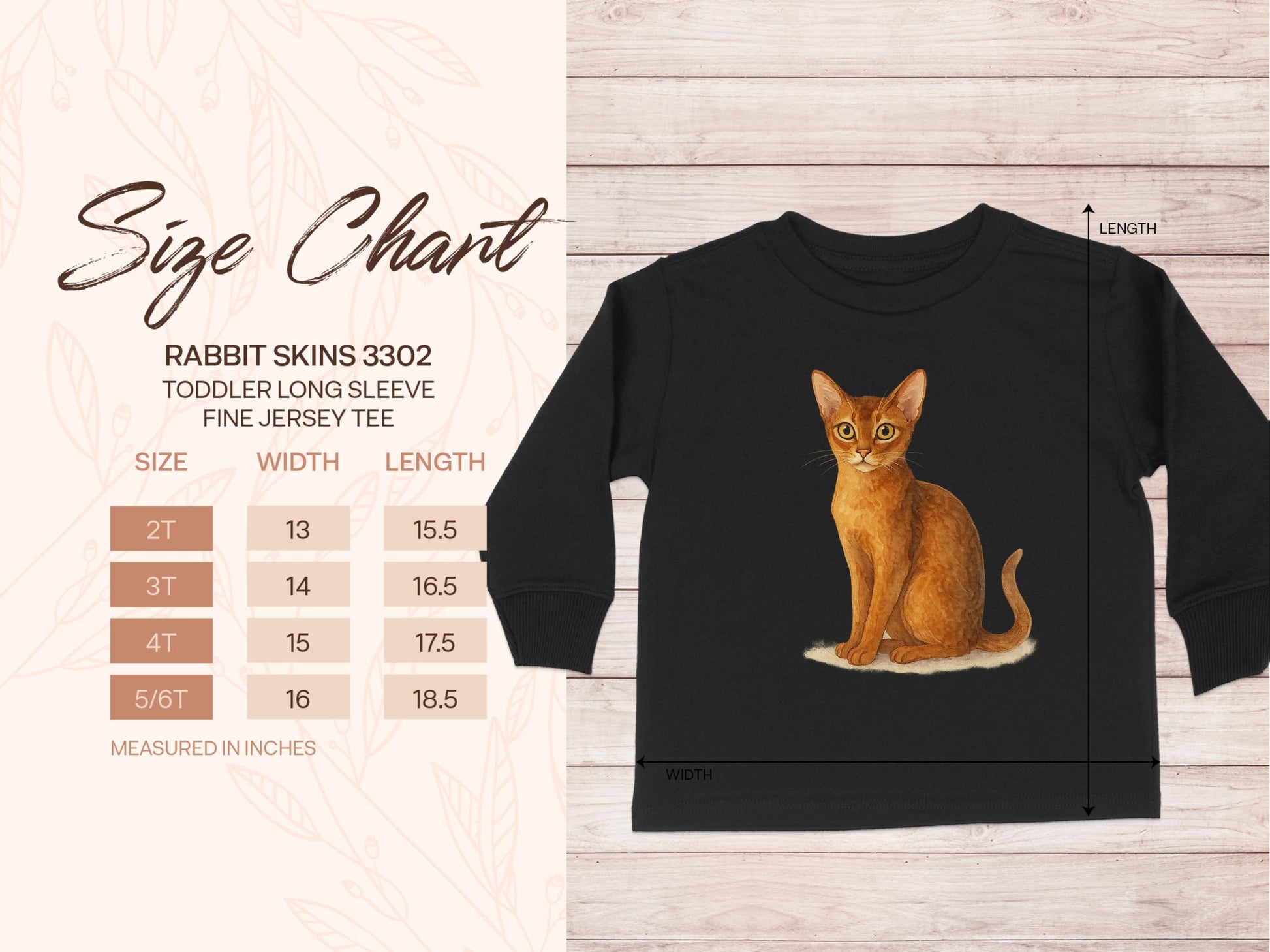 Adorable Toddler Long Sleeve Cat Print Jersey Tee product