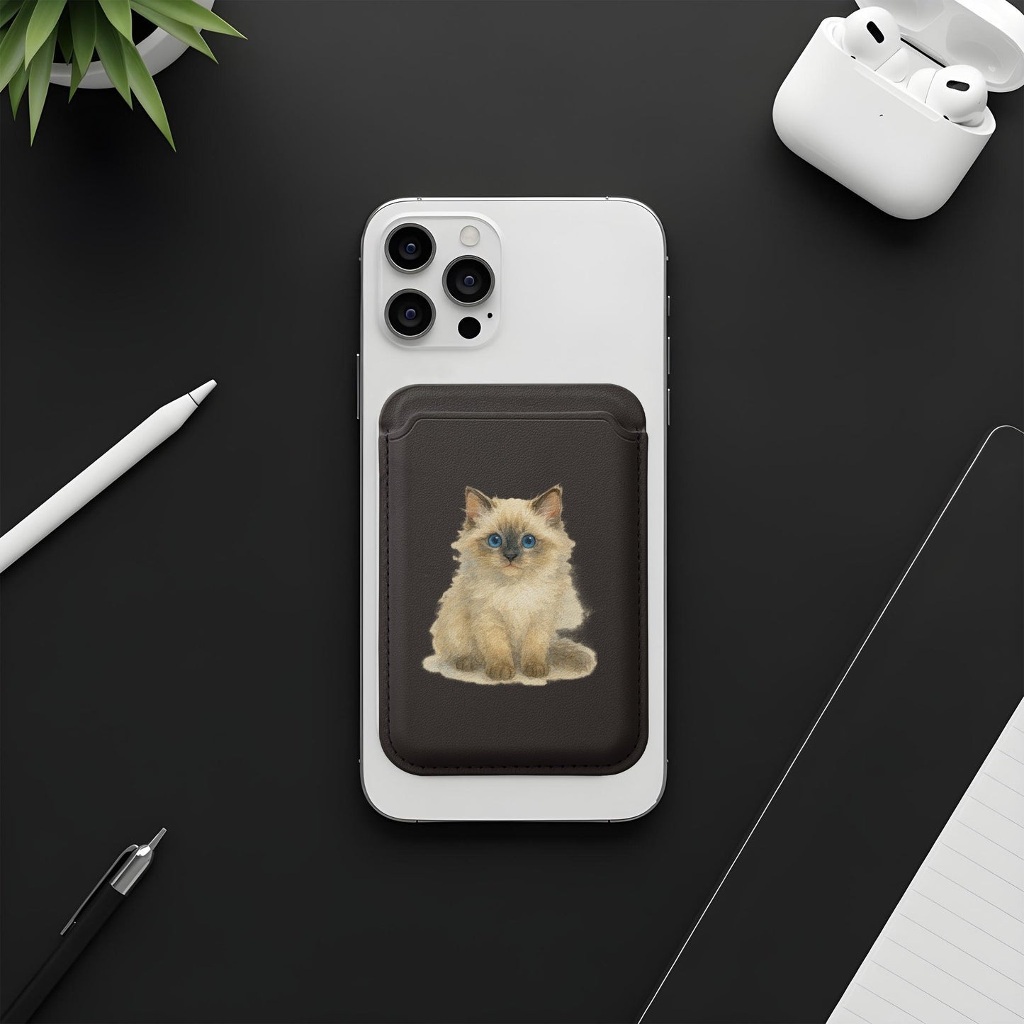 Cute Kitten Wallet Sticker Phone Accessory Product