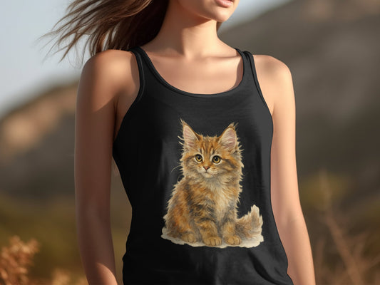 Adorable Kitten Art Sleeveless Top Fashion Product