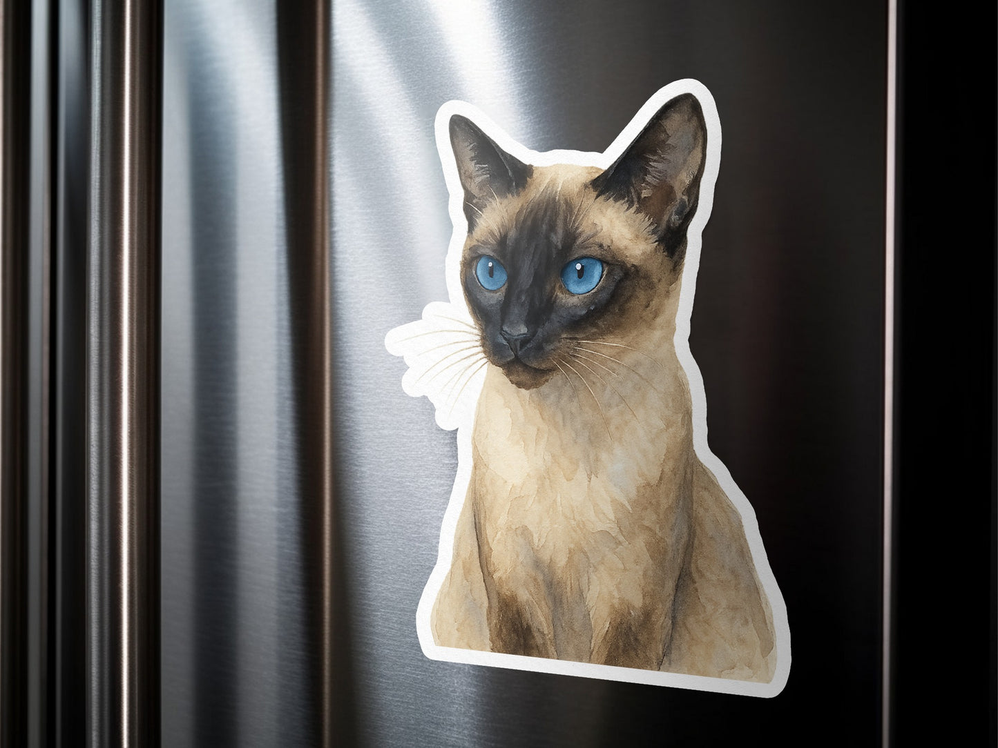 Siamese Cat with Blue Eyes Refrigerator Magnet product type