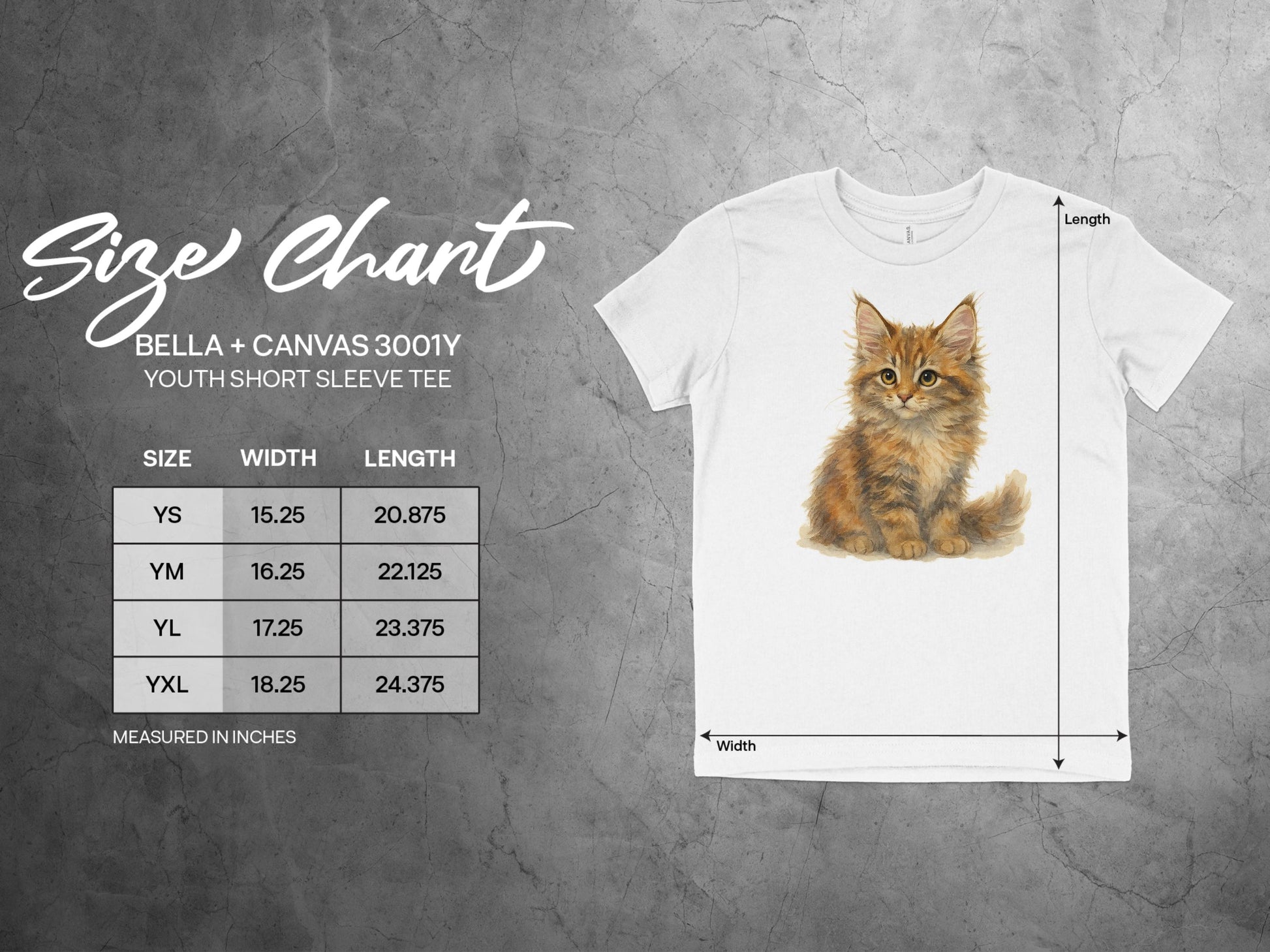 Adorable Kitten Print Youth Short Sleeve Tee product type