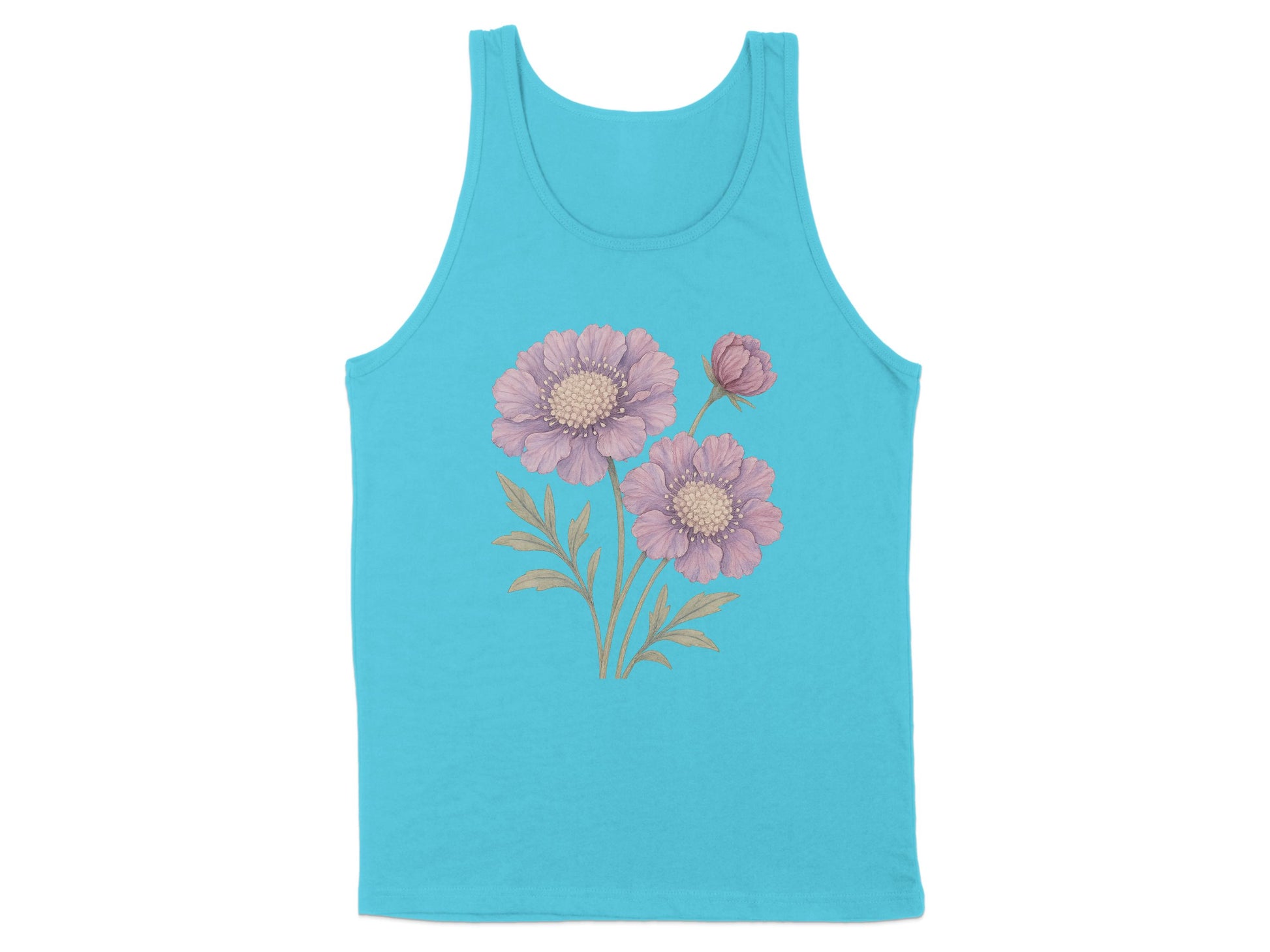 Floral Graphic Blue Tank Top Casual product type