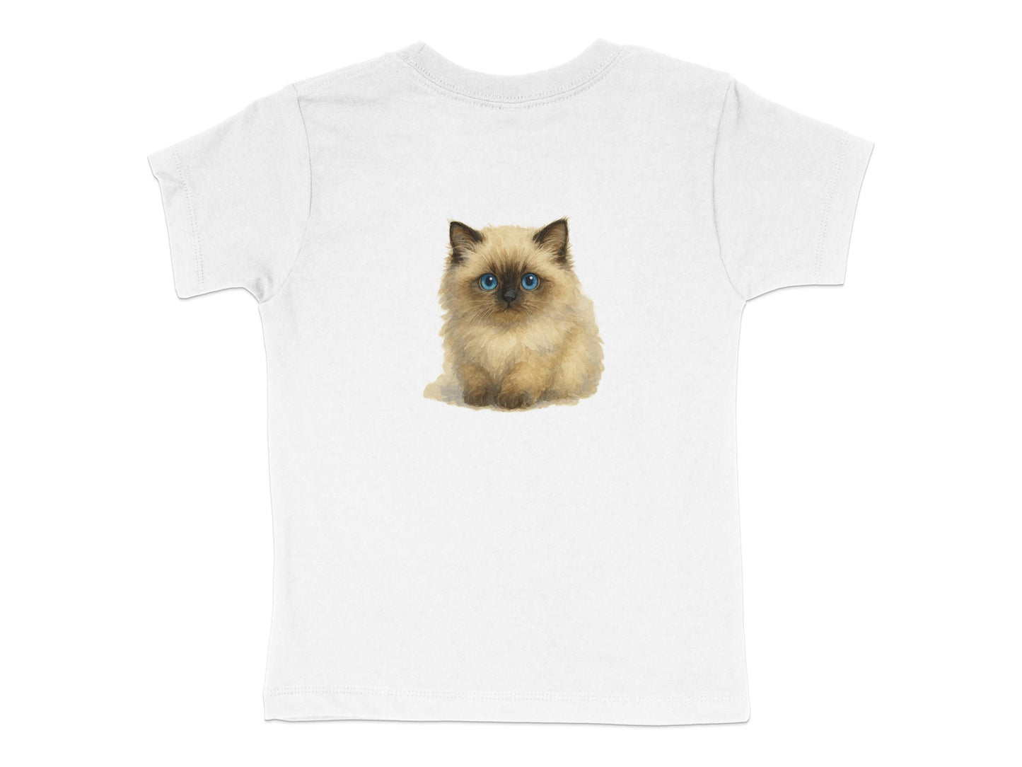 Adorable Blue-Eyed Kitten Print T-Shirt product type
