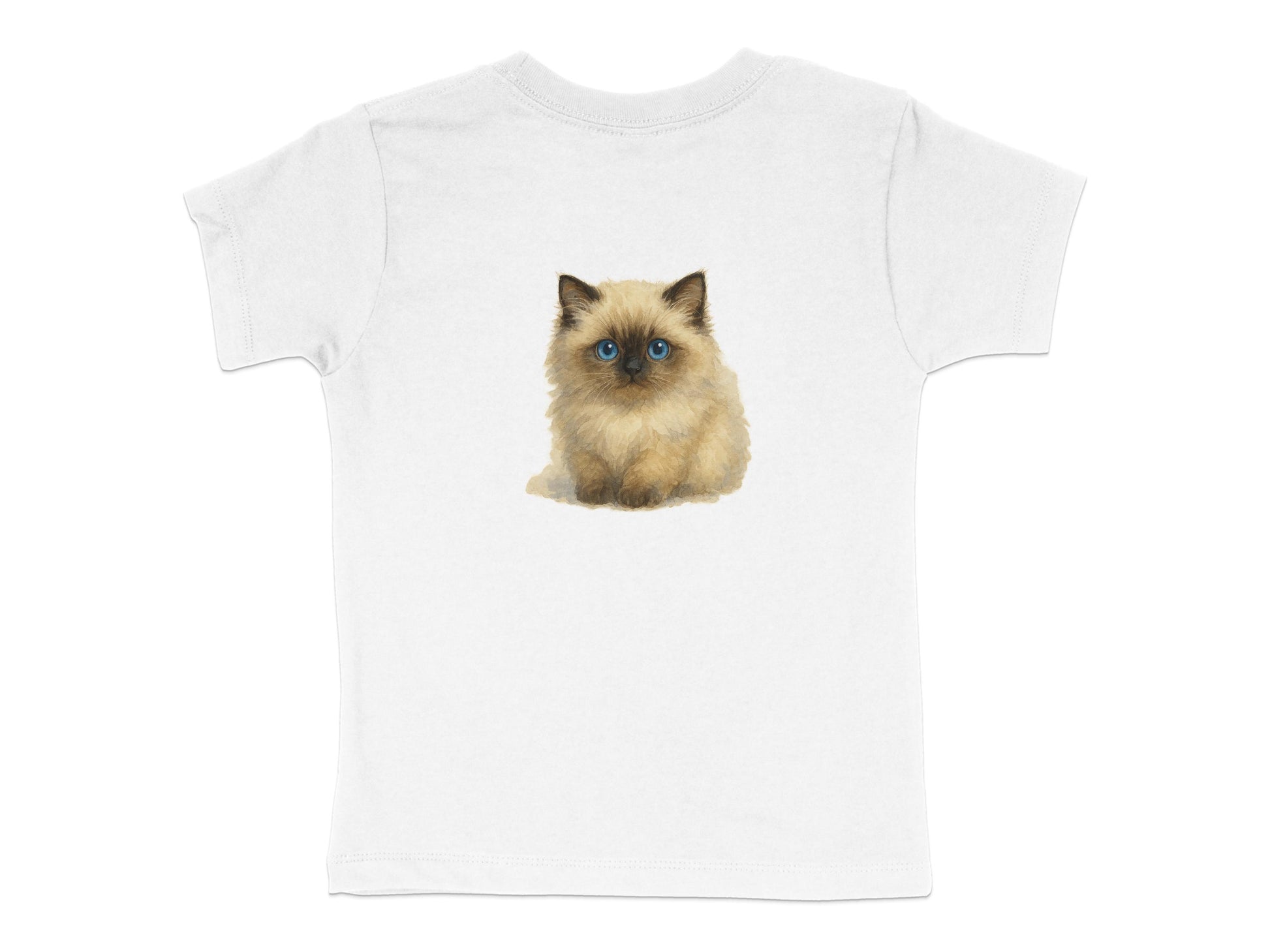 Adorable Blue-Eyed Kitten Print T-Shirt product type