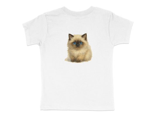 Adorable Blue-Eyed Kitten Print T-Shirt product type