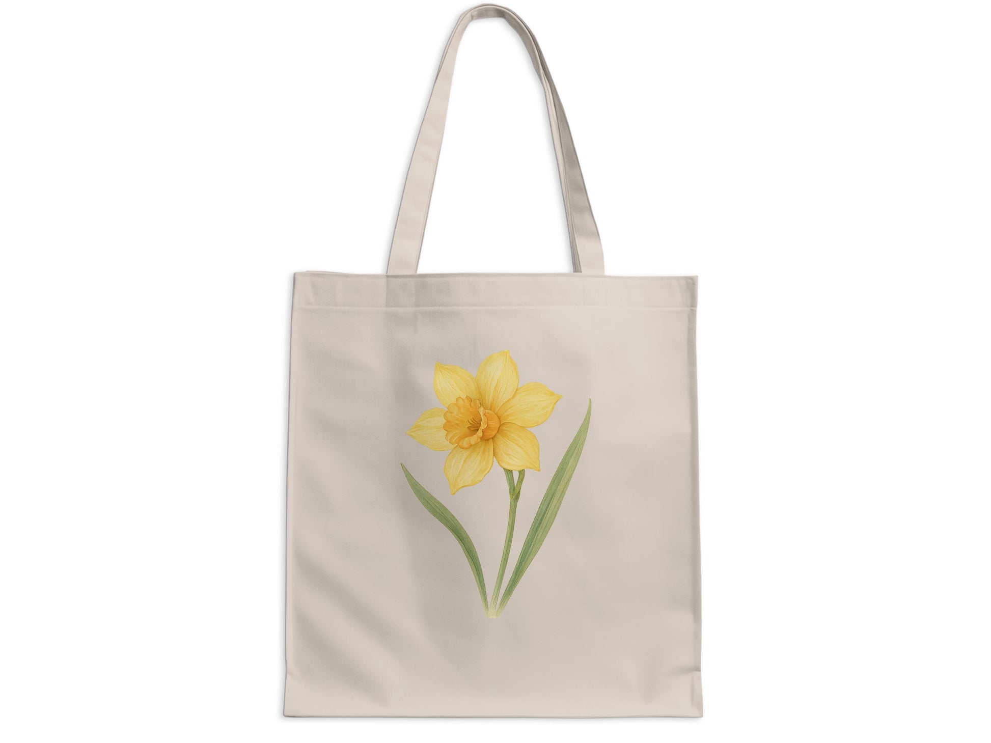 Yellow Daffodil Flower Print Tote Bag product type