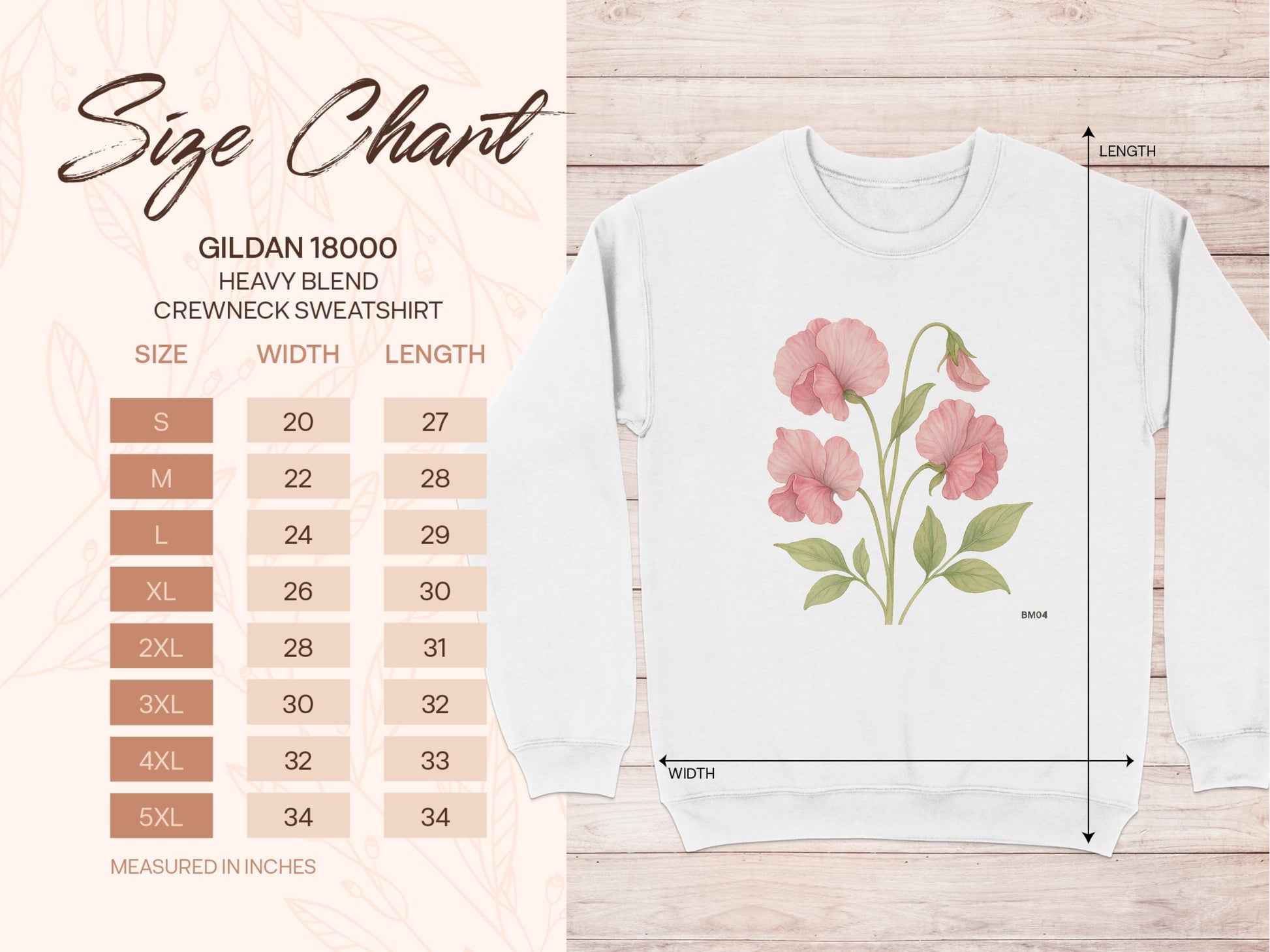 Floral Design Gildan 18000 Heavy Blend Sweatshirt product
