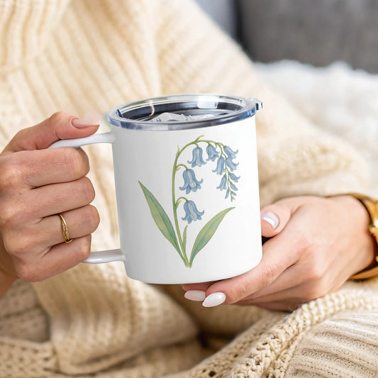 Bluebell Floral Design on White Ceramic Mug product