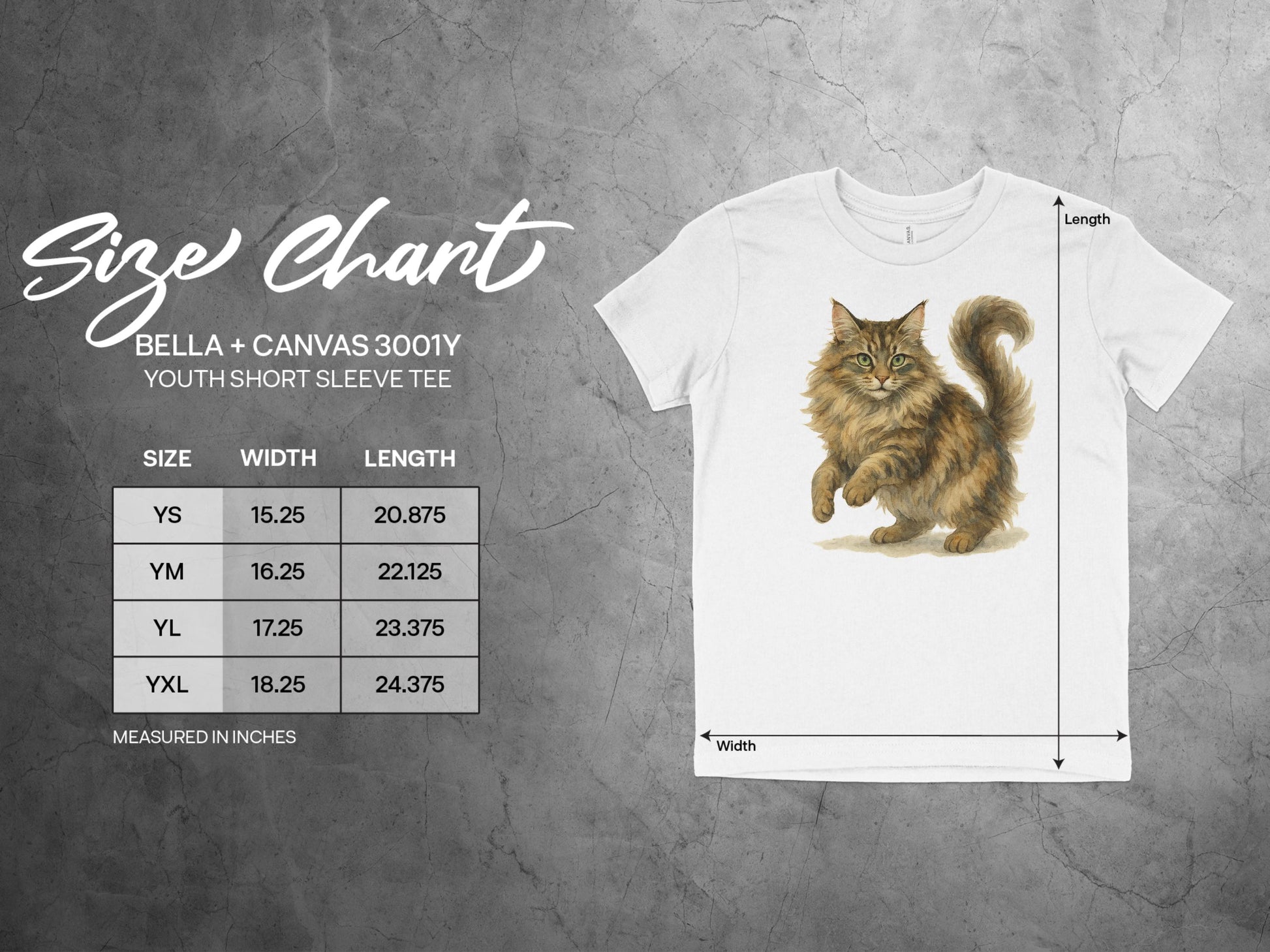 Playful Cat Print Youth Short Sleeve Tee product type