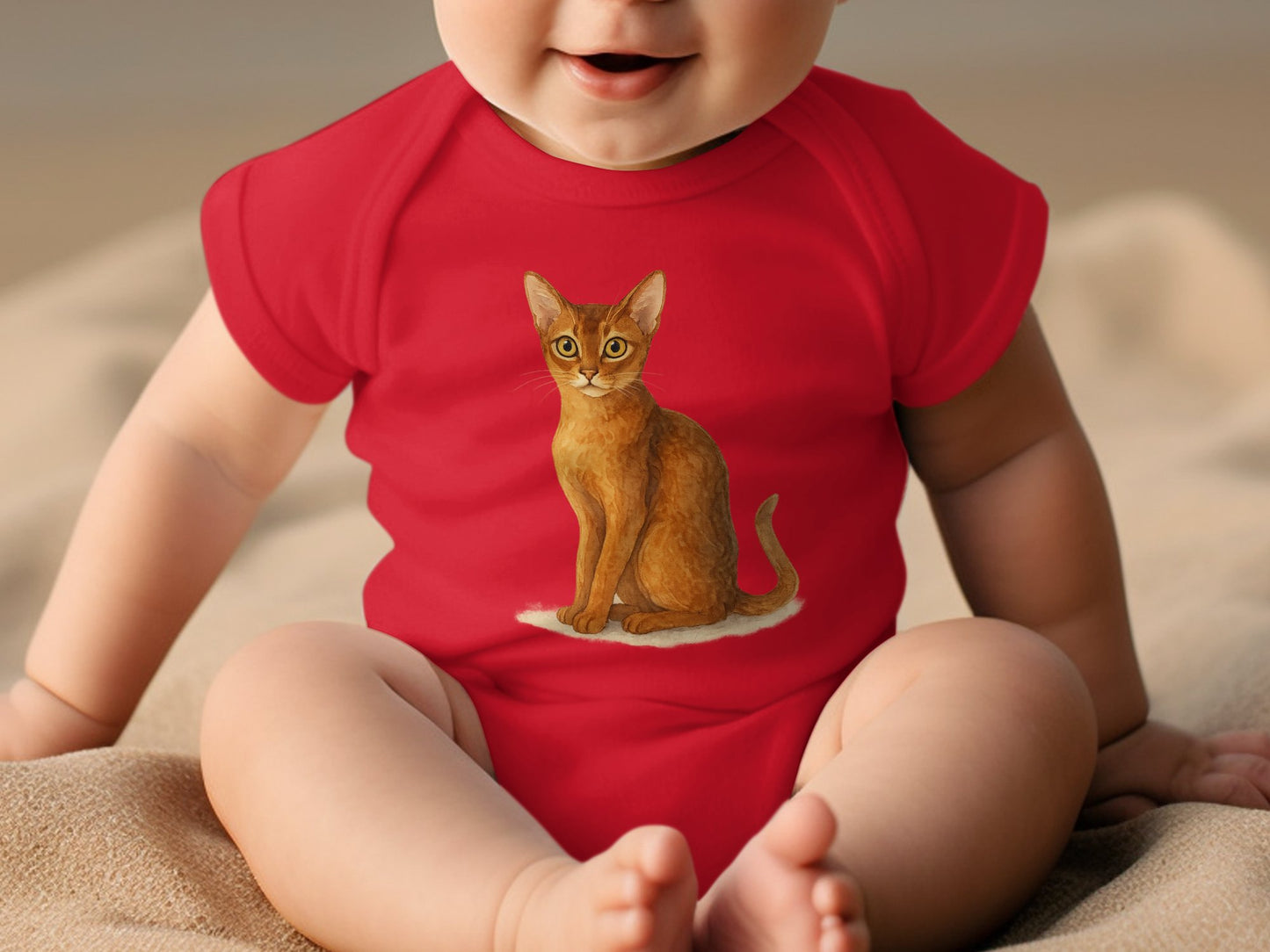 Adorable Baby Onesie with Cute Cat Illustration product type