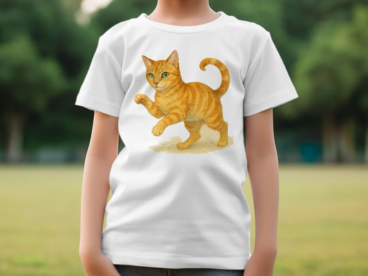 Playful Orange Cat Graphic T-Shirt product type
