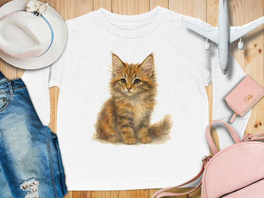 Adorable Kitten Printed Long Sleeve Shirt product