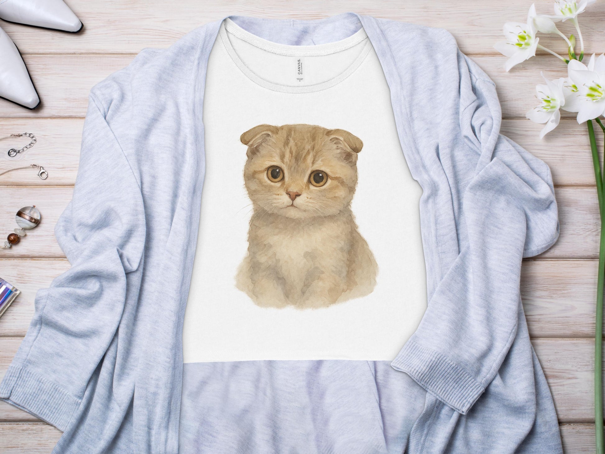 Cute Kitten Graphic Tee with Adorable Cat Design product type