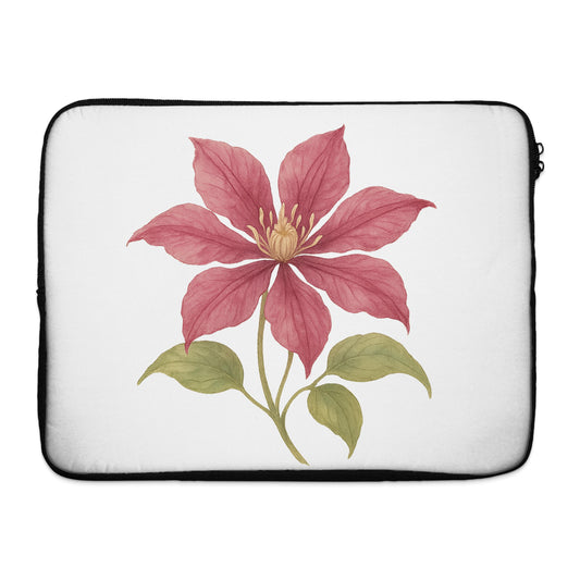 Pink Clematis Flower Design Laptop Sleeve product