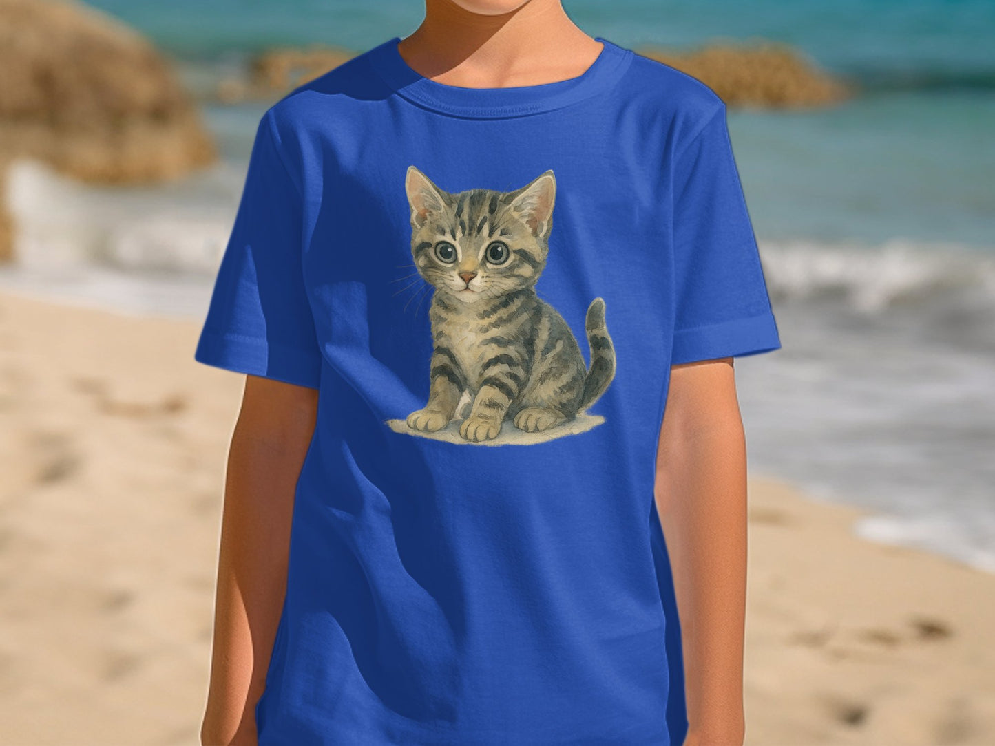 Cute Kitten Print Youth Clothing Trendy T-shirt product