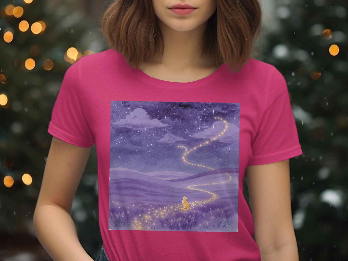 Starry Night Enchanted Pathway Design T-shirt product type