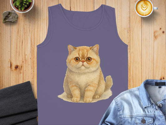 Cute Round-faced Persian Kitten Tank Top product type