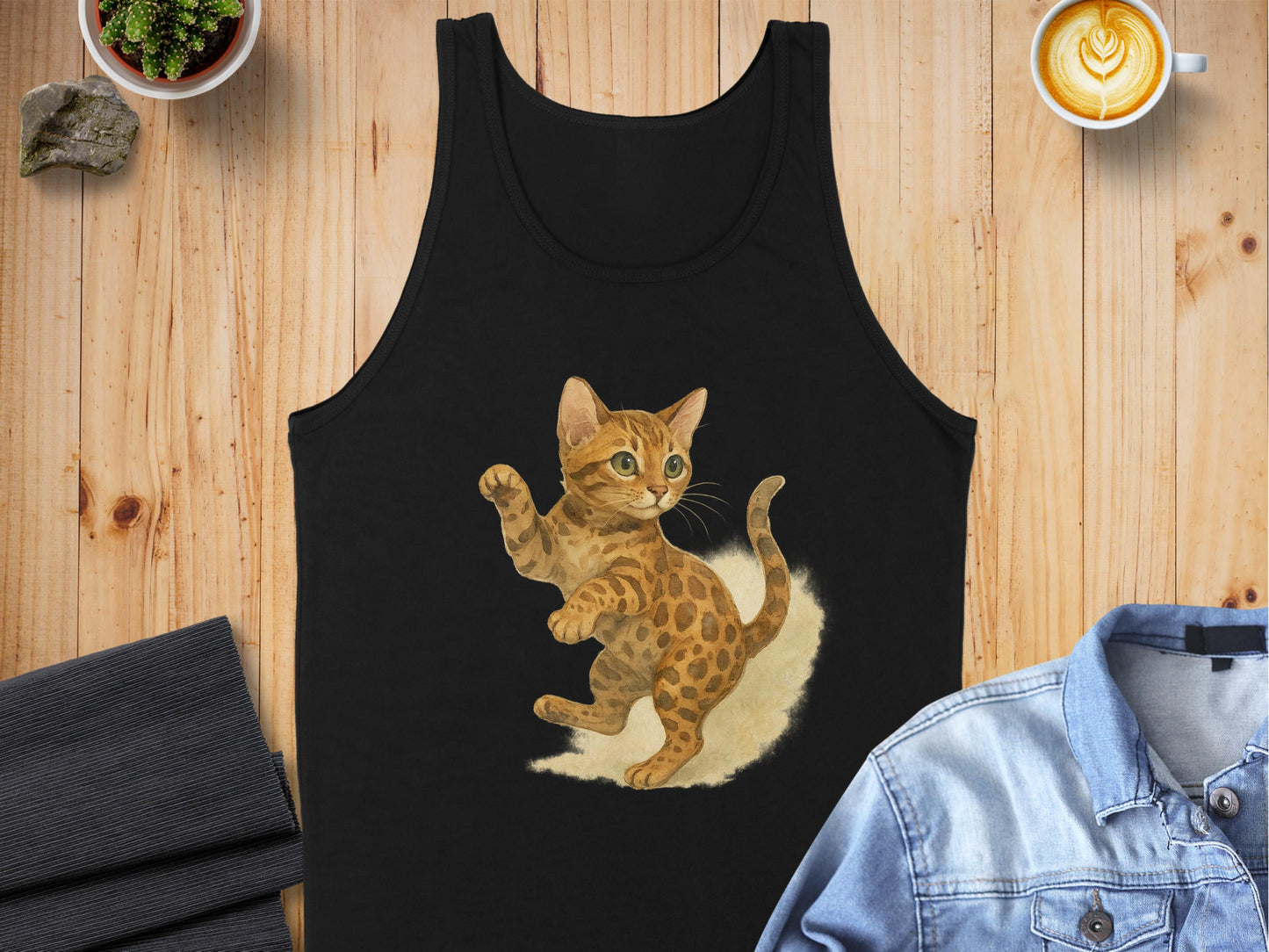 Adorable Bengal Cat Graphic Design Tank Top product