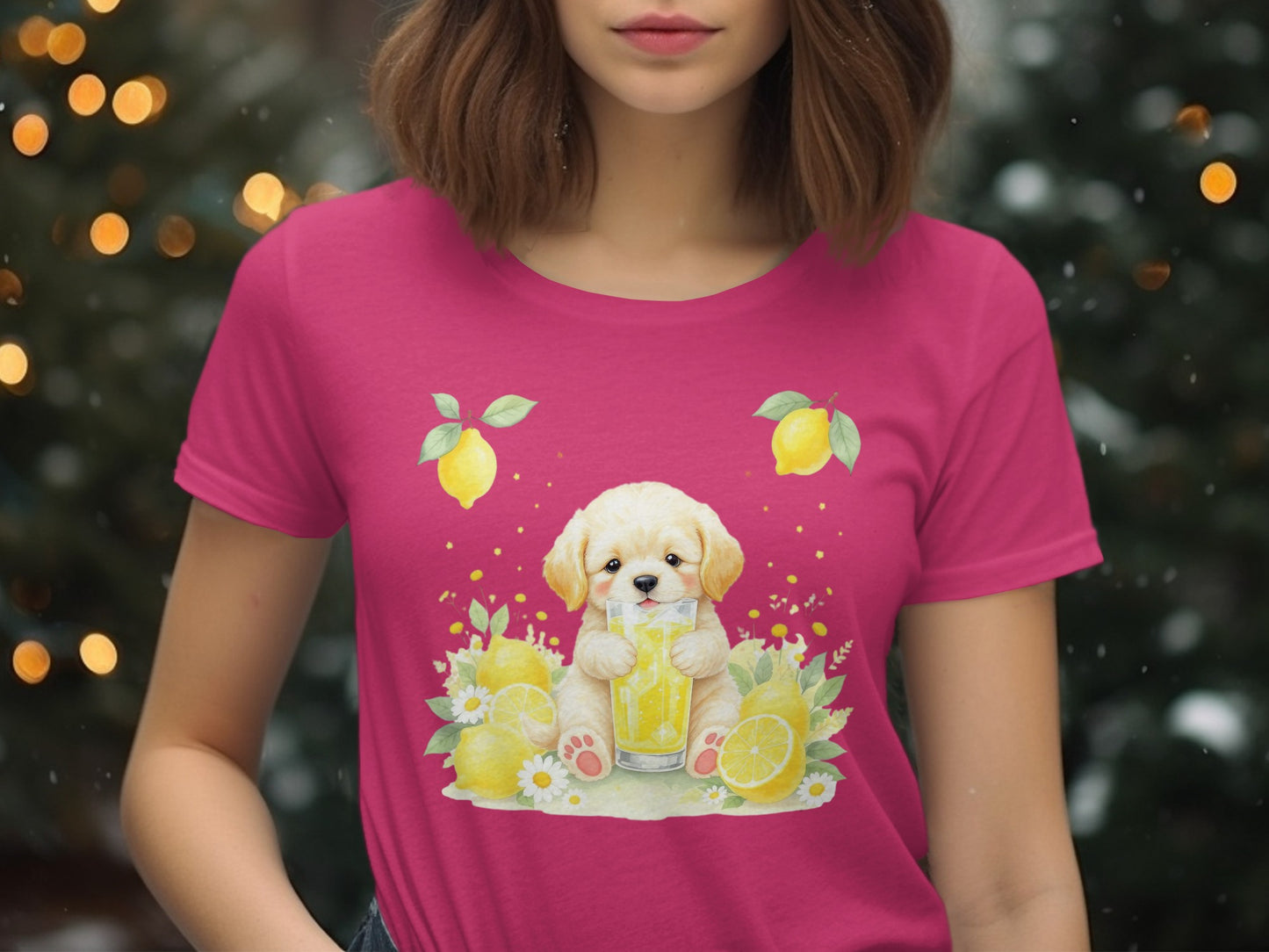 Cute Puppy Lemonade Graphic Design T-Shirt product