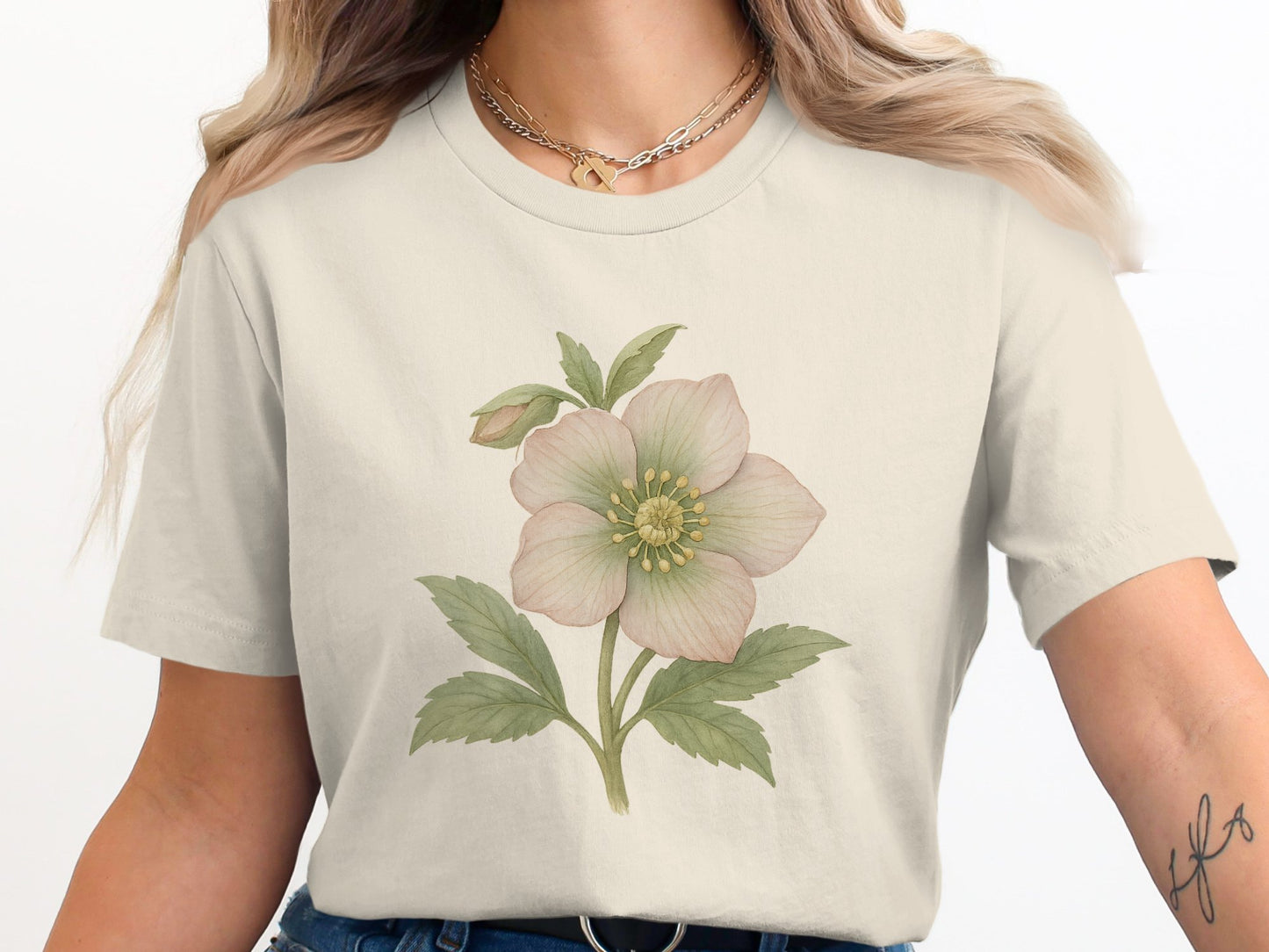 Elegant Floral Design Short Sleeve T-Shirt product type