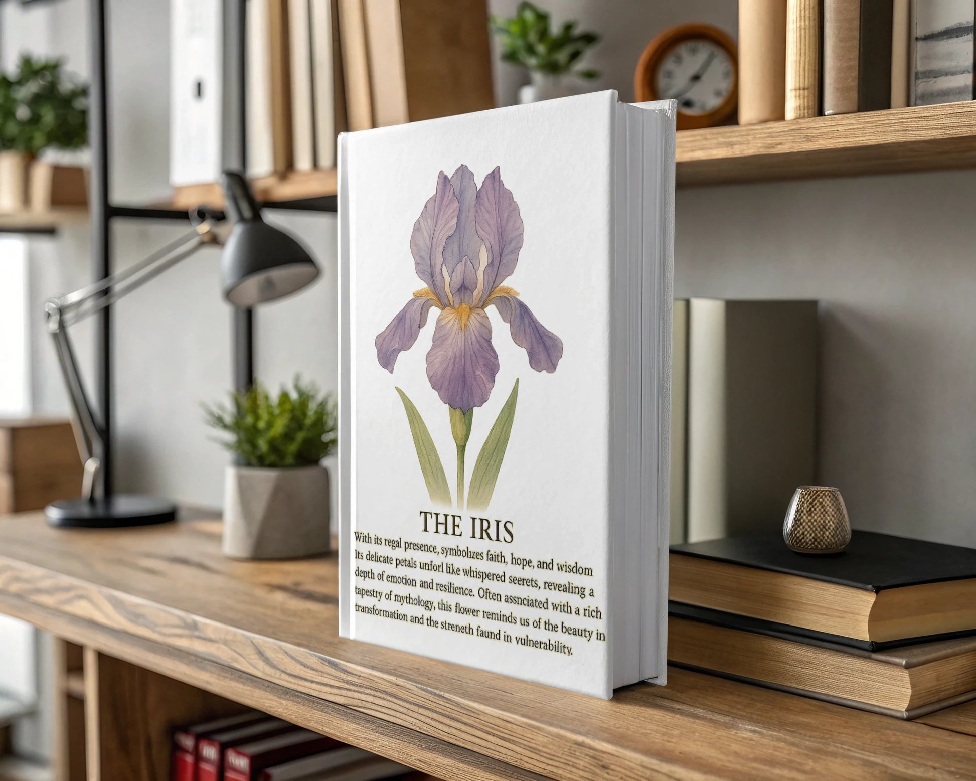 The Iris Book with Inspirational Quote Print product