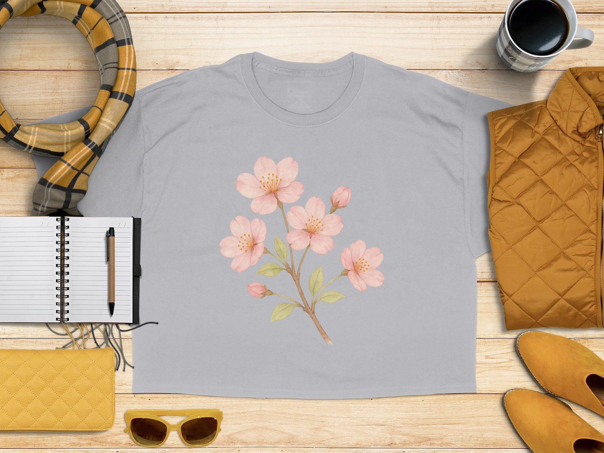 Pink Cherry Blossom Graphic Tee fashion product