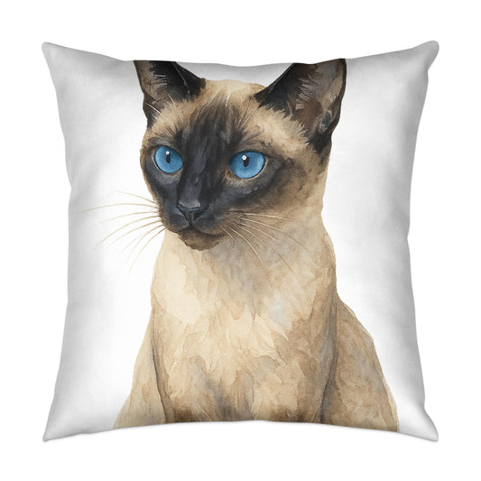 Siamese Cat Illustration Cushion Cover product