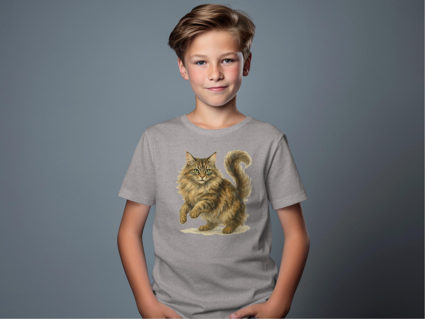 Playful Cat Graphic Design T-Shirt product