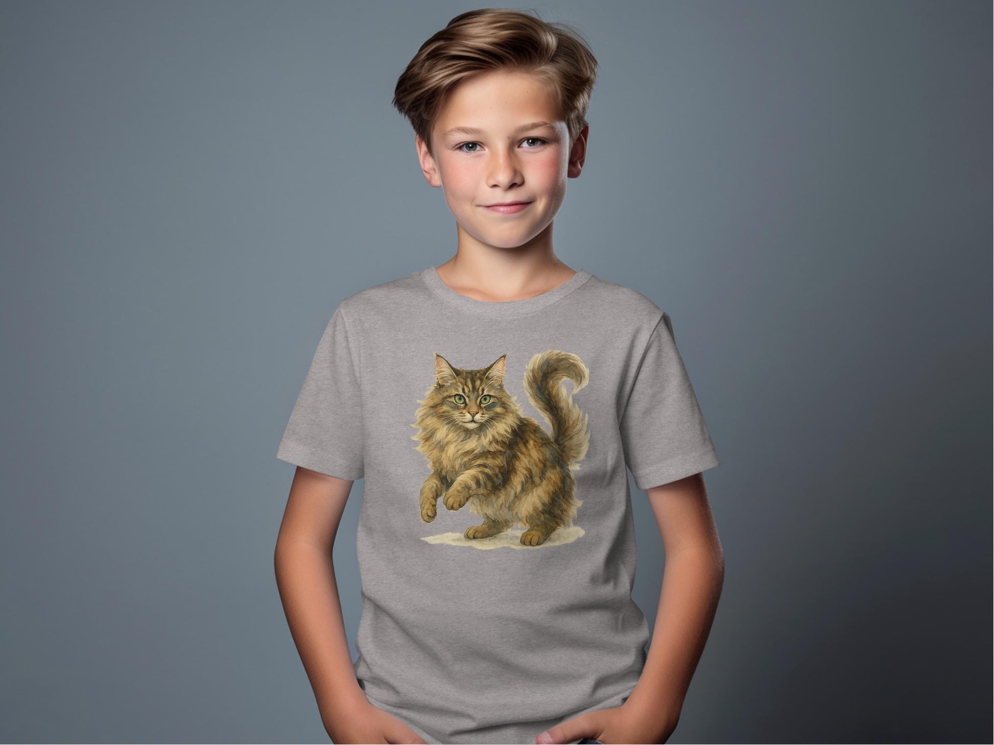 Playful Cat Graphic Design T-Shirt product